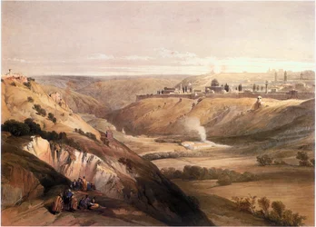 Na Terra Santa: Jerusalém, vista do Monte das Oliveiras (gravura)