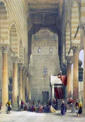 Interior da Mesquita dos Metwalys (litho)