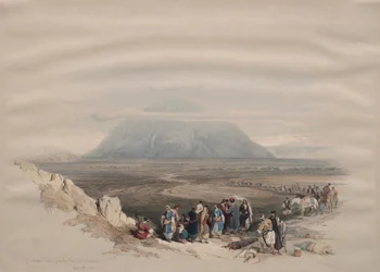 Monte Tabor da planície de Esdraelon, 1839.