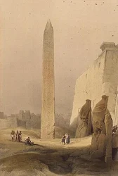 Obelisco em Luxor, de "Egypt and Nubia", Vol.1 (litho)
