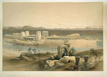 Ilha Philae, Assuan, Egito (aguarela)