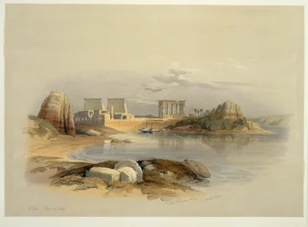 Ilha Philae, Egito (aguarela)