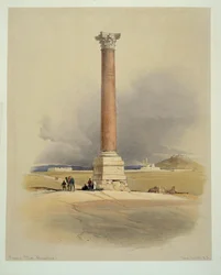 Coluna de Pompeius em Alexandria (aguarela)