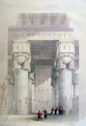 Pórtico do templo de Dendera, século XIX