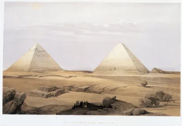 Pirâmides de Gizé - em «A Terra Santa», Londres 1849