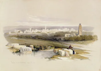 Ramla, da "Terra Santa", gravada por Louis Haghe (1806-1885), 1839