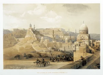 A Cidadela do Cairo, Palácio do Mehemet Ali em "The Holy Land", Londres 1849.
