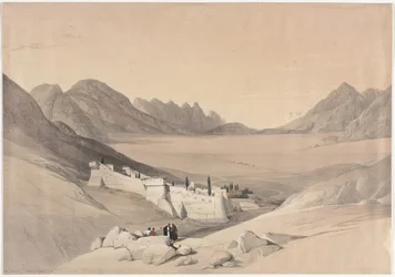 O Convento de Santa Catarina, Monte Sinai, Olhando para a Planície do Acampamento