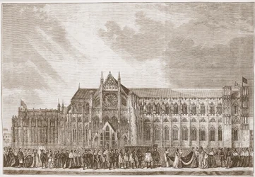 A procissão da coroação de Ana Bolena até à Abadia de Westminster, ilustração de «The History of Protestantism», de James Aitken Wylie (1808-1890), publicada em 1878