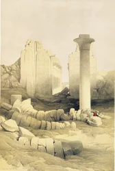 O dromos ou salão central do Grande Templo de Amon, Karnak, de «Egypt and Nubia», vol. 2