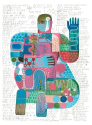 Body Scan, 2023 (acrílico e lápis sobre papel)