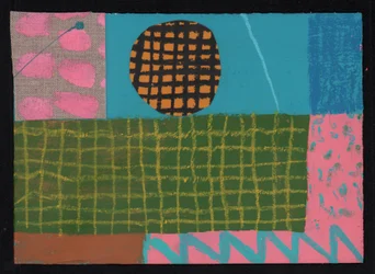 Sky Line Lawn, 2023 (pintura e colagem)