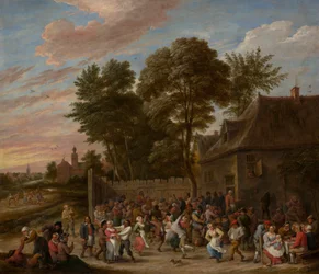 Camponeses dançando e festejando, ca. 1660.