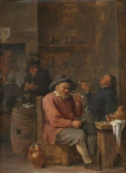 Camponeses fumando em uma estalagem, c. 1640