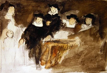 Uma Recolecção de uma pintura de Bol (aguarela sobre papel)
