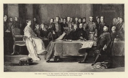 O Primeiro Conselho de Sua Majestade a Rainha, Palácio de Kensington, 20 de junho de 1837