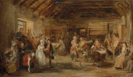 O casamento de moeda de um centavo, um esboço, 1830
