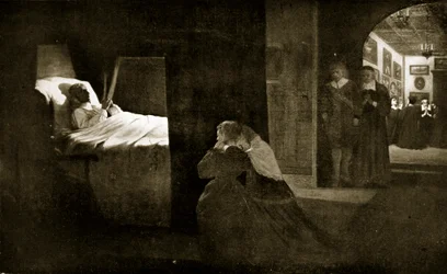 A morte de Cromwell, 1658, ilustração da "Hutchinson&39;s Story ofthe British Nation", c.1923