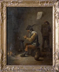 Camponeses num interior (óleo sobre tela)