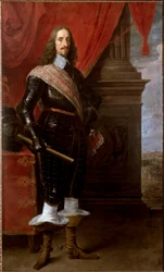 Retrato do Arquiduque Leopold Wilhelm da Áustria, em frente ao cerco de Gravelines em 1652. (Pintura, c.1655)