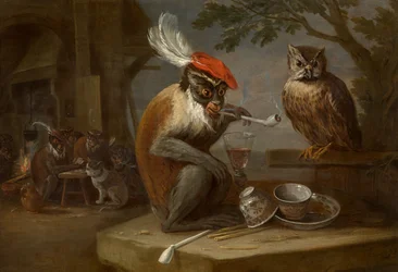 Singerie (óleo sobre tela)