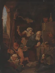 Tentação de Santo Antônio (óleo no painel)