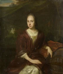 Retrato de Margaretha Nelis (1652-17050, segunda esposa de Casparus Commelin).