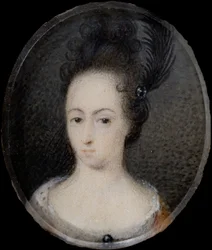 Miniatura de Hedvig Sofia, Princesa da Suécia, c.1700 (guache)
