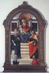 A Madona e o Menino com São Luís de Toulouse, João Evangelista e os Doadores