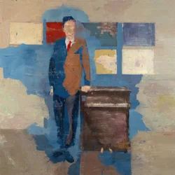 Marcel Broodthaers 16, 2022 (óleo sobre linho)