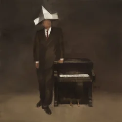 Marcel Broodthaers 21, 2024 (óleo sobre linho)