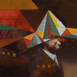 Marcel Broodthaers 24 (Maracatú), 2024 (óleo sobre linho)