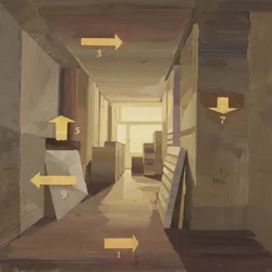 Musée des Aigles Modernes 19, 2024 (óleo sobre linho)