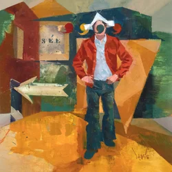 Robert Filliou 24, 2022 (óleo sobre linho)