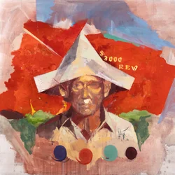 Robert Filliou 27, 2023 (óleo sobre linho)