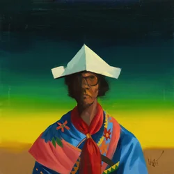 Robert Filliou 30 (Métis), 2023 (óleo sobre linho)