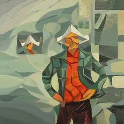 Robert Filliou 31, 2023 (óleo sobre linho)