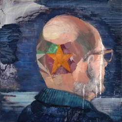 Autorretrato 3 (Tonsure, Marcel Duchamp), 2021 (óleo sobre linho)