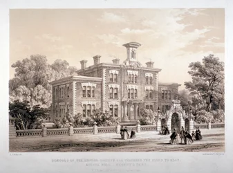 London Society Schools para ensinar cegos, Avenue Road, Marylebone, Londres, c1860.