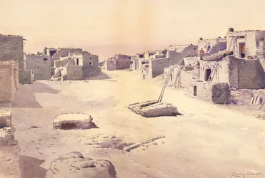 Rua no Pueblo de Oraibi, Tusayan, Arizona, 1888.