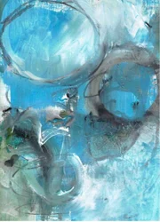 Fluxo Azul Abstrato