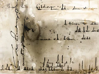 Letras abstratas em tinta