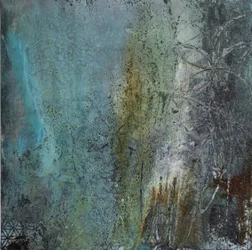 Pátina Azul-Verde Abstrata