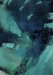 Fluxo abstrato em azul-petróleo escuro