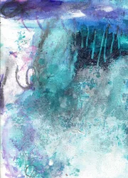 Fluxo abstrato em azul-petróleo sereno