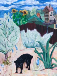 Backyard Pug, 2016 (acrílico sobre tela)