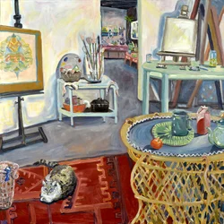 Studio de Sabou, 2023 (acrílico sobre tela)