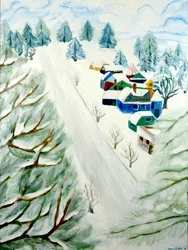 Neve da aldeia, 2014, acrílico sobre tela