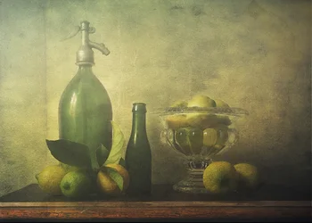 Natureza morta vintage com citrinos