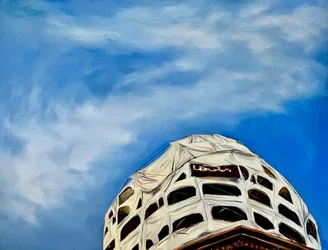 Reparações na cúpula, 2001 (óleo sobre tela)